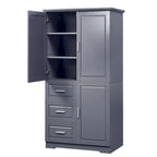 Armoire de rangement haute et large avec portes pour salle de bain/bureau
