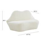 Divan en velours Lèvres - 67,7L x 29,1P x 36H