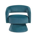 Fauteuil pivotant d'appoint de luxe moderne en velours GDFStudio Hudson