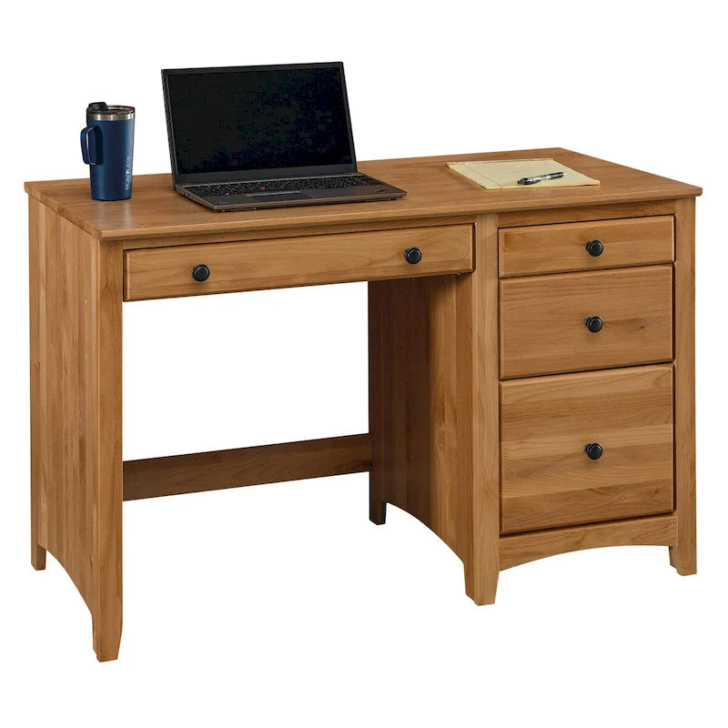 Bureau à 4 tiroirs en bois massif Arch+Haven