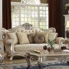 Canapé 88 Bentley Tissu/Champagne - Acme Furniture : Inspiré de l'époque victorienne, capitonné, accoudoirs enroulés
