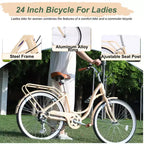 Vélo pour femme Zeus & Ruta de 24 pouces, 7 vitesses, cadre en acier