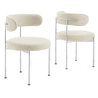 Chaises de salle à manger en tissu Albie – Lot de 2