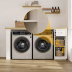 82,6 Meuble de rangement pour plan de travail de buanderie avec étagère réglable et tiroir, plan de travail pour lave-linge et sèche-linge pour buanderie