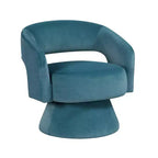 Fauteuil pivotant d'appoint de luxe moderne en velours GDFStudio Hudson