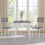 Ensemble de salle à manger 3 pièces pour petits espaces, table et 2 chaises à pieds en spirale, ensemble de table de cuisine compact pour appartements