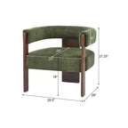 Fauteuil d'appoint rembourré en bois d'hévéa moderne Noah Christopher Knight Home