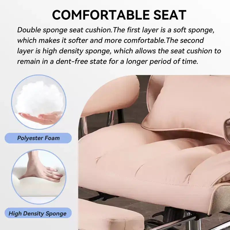 Efomao Chaise de Bureau Ergonomique 400 lbs, Grande Chaise d'Ordinateur en Cuir PU pour Personnes de Grande Taille, Fauteuil de Direction avec Repose-Pieds et Soutien Lombaire