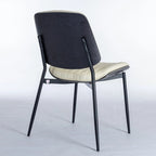 Lot de 2 chaises en similicuir avec pieds en métal