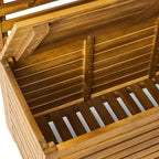 Christopher Knight Home Andrusia Banc de rangement d'extérieur rustique en bois d'acacia avec étagère, teck