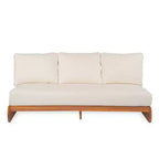 Christopher Knight Home Tavriel Ensemble de 5 places assises de terrasse en bois d'acacia style moderne du milieu du siècle avec coussins épais, table non incluse