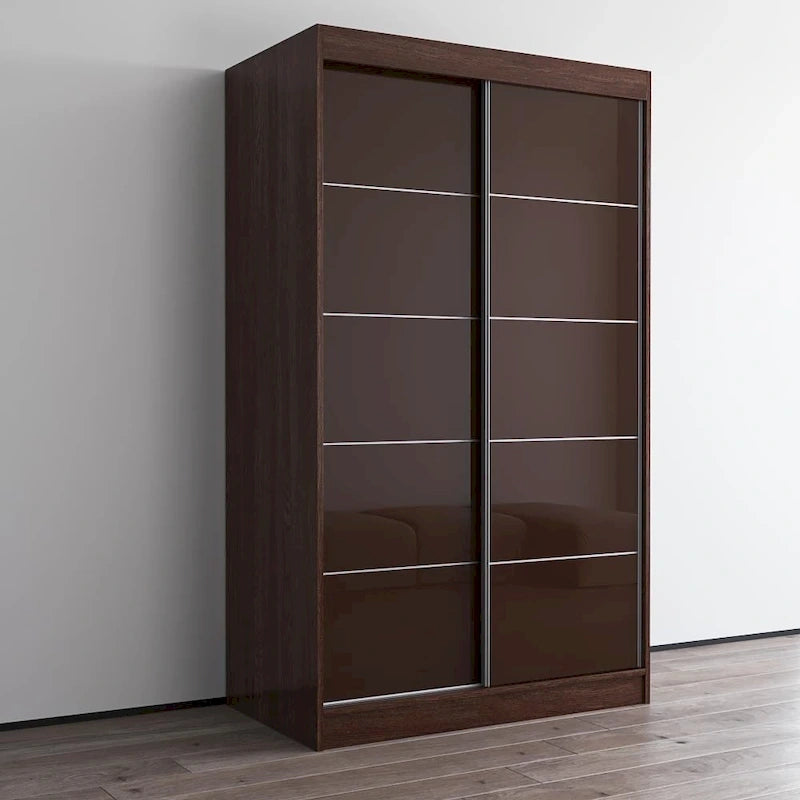 Armoire Aria 2 portes au fini lustré moderne