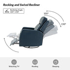 Fauteuil inclinable pivotant Esteban avec dossier capitonné (ensemble de 2) par HULALA HOME