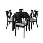 Ensemble de salle à manger classique 7 pièces en bois CraftPorch