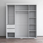 Armoire Aria moderne à 3 portes avec miroir