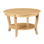 Table basse ronde avec étagère American Heritage de Convenience Concepts