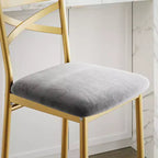 Lot de 4 tabourets de bar, chaises de bar rembourrées en PU, chaises d'îlot de cuisine avec dossier en X et repose-pieds en métal, chaises de comptoir noires