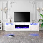 Meuble TV électrique de 36 po avec foyer, centre de divertissement et console TV pour téléviseurs jusqu'à 80 po, chauffage d'appoint moderne pour salon