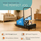 Tapis de course pour chiens LifePro PawRunner pour chiens de petite et moyenne taille – Tapis de course d'intérieur pour animaux jusqu'à 59 kg, tapis de course compact pour chiens pour la remise en forme et l'entraînement