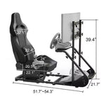 Cockpit de course stabilisé amélioré JVNOXK, simulateur de conduite réglable (hors frein à main, pédales et écran)