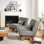 Lot de 2 fauteuils d'appoint en polyester Art Leon