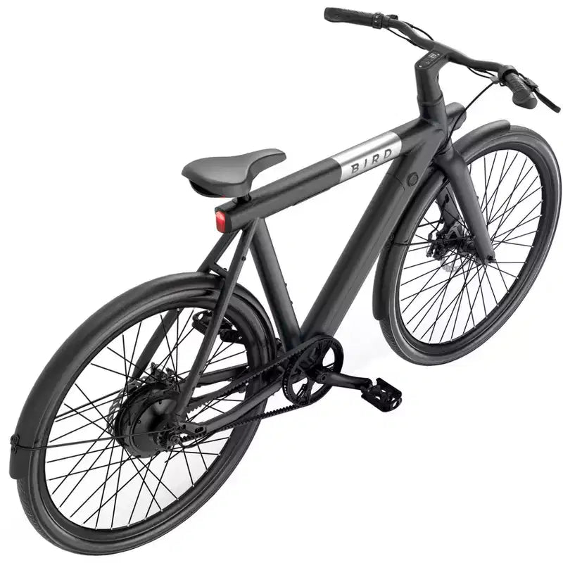 Vélo hybride électrique Bird Adult A Frame 28 à cadre ouvert - Noir : Cadre en aluminium, vitesse maximale de 32 km/h