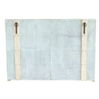 40 Armoire haute de rangement à 4 portes en bois recyclé et métal avec portes vitrées, marron