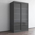 Armoire Aria 2 portes au fini lustré moderne
