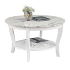 Table basse ronde avec étagère American Heritage de Convenience Concepts