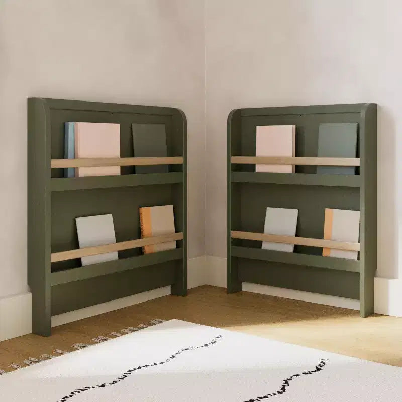 Lit bébé convertible 4-en-1 avec tiroir et étagères amovibles, base de matelas réglable