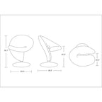 Fauteuil pivotant en mélange de laine et chrome Curl de Manhattan Comfort (lot de 2)