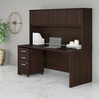 Bureau de 72 po avec huche et caisson mobile à 3 tiroirs