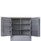 40,2x20x71,3 cm Grande armoire de cuisine sur pied avec 2 tiroirs, 2 étagères réglables et 8 compartiments de porte