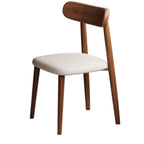 Chaise de salle à manger moderne sans accoudoirs en cuir à dossier bas