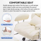 Efomao Chaise de Bureau Ergonomique 400 lbs, Grande Chaise d'Ordinateur en Cuir PU pour Personnes de Grande Taille, Fauteuil de Direction avec Repose-Pieds et Soutien Lombaire