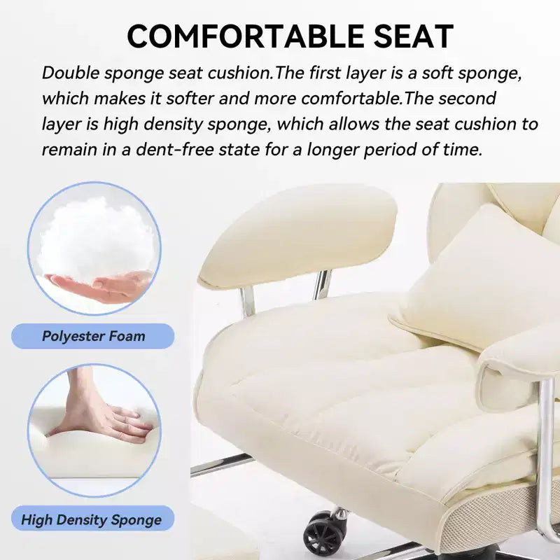 Efomao Chaise de Bureau Ergonomique 400 lbs, Grande Chaise d'Ordinateur en Cuir PU pour Personnes de Grande Taille, Fauteuil de Direction avec Repose-Pieds et Soutien Lombaire