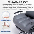 Efomao Chaise de Bureau Ergonomique 400 lbs, Grande Chaise d'Ordinateur en Cuir PU pour Personnes de Grande Taille, Fauteuil de Direction avec Repose-Pieds et Soutien Lombaire