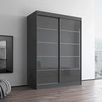 Armoire Aria 2 portes au fini lustré moderne