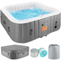 Spa gonflable extérieur 4-6 personnes avec panneau de contrôle et 130 jets, couverture isolante et tapis de sol - 190,5 cm L
