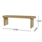 Banc de salle à manger en pin de style campagnard Chaeryeong de Christopher Knight Home avec coins arrondis