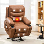 Fauteuil inclinable releveur avec massage et chauffage, fauteuils inclinables électriques surdimensionnés, siège de cinéma maison avec 2 porte-gobelets latéraux, fauteuil simple inclinable à bascule