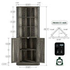 Meuble d'angle haut de 66 po avec éclairage DEL