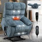 Fauteuil inclinable électrique double moteur avec massage et chaleur pour personnes âgées, grands fauteuils inclinables simples "Lazy Boy" avec télécommande