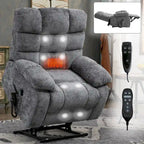 Fauteuil inclinable électrique double moteur avec massage et chaleur pour personnes âgées, grands fauteuils inclinables simples "Lazy Boy" avec télécommande