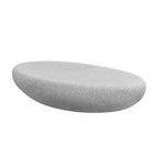 Table basse moderne en fibre de verre avec motif roches mates, table basse d'appoint irrégulière pour salon, bureau ou petits espaces - Panipeachy