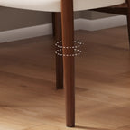 Chaise de salle à manger moderne sans accoudoirs en cuir à dossier bas