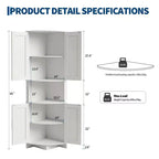COZONY Meuble d'angle de ferme 65" avec portes et étagères réglables, Armoire de rangement d'angle haute pour cuisine et salon