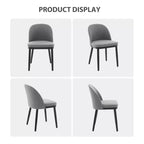 Lot de 4/6 chaises de salle à manger, chaises de cuisine/salle à manger rembourrées, chaises de salle à manger de ferme en tissu de lin avec pieds réglables pour salle à manger, salon