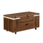 Table basse relevable multifonctionnelle et moderne avec rangement dissimulé, 4 tabourets et roulettes, parfaite pour les espaces de vie modernes.