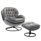 Fauteuil d'appoint avec pouf